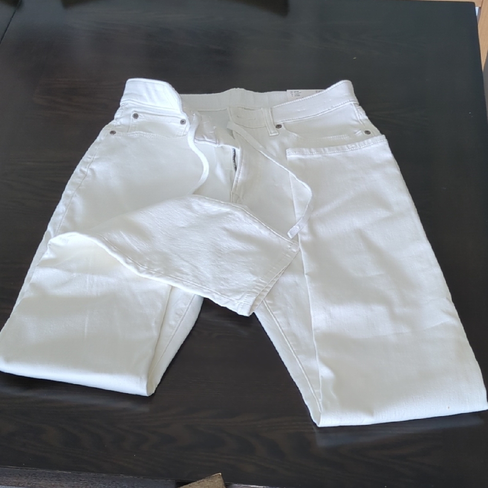 Uniqlo Men's Tapered Fit White Jeans